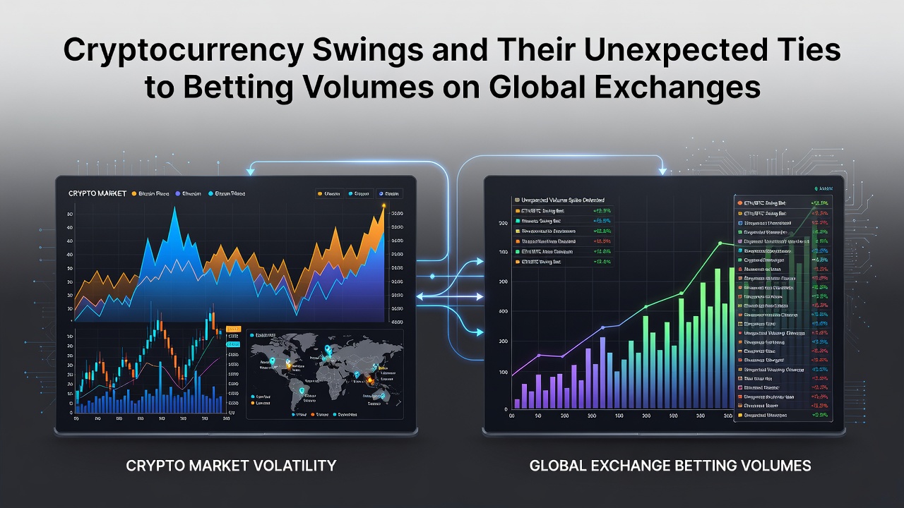 Visualization of betting volume trends correlated with cryptocurrency exchange activity in 2026