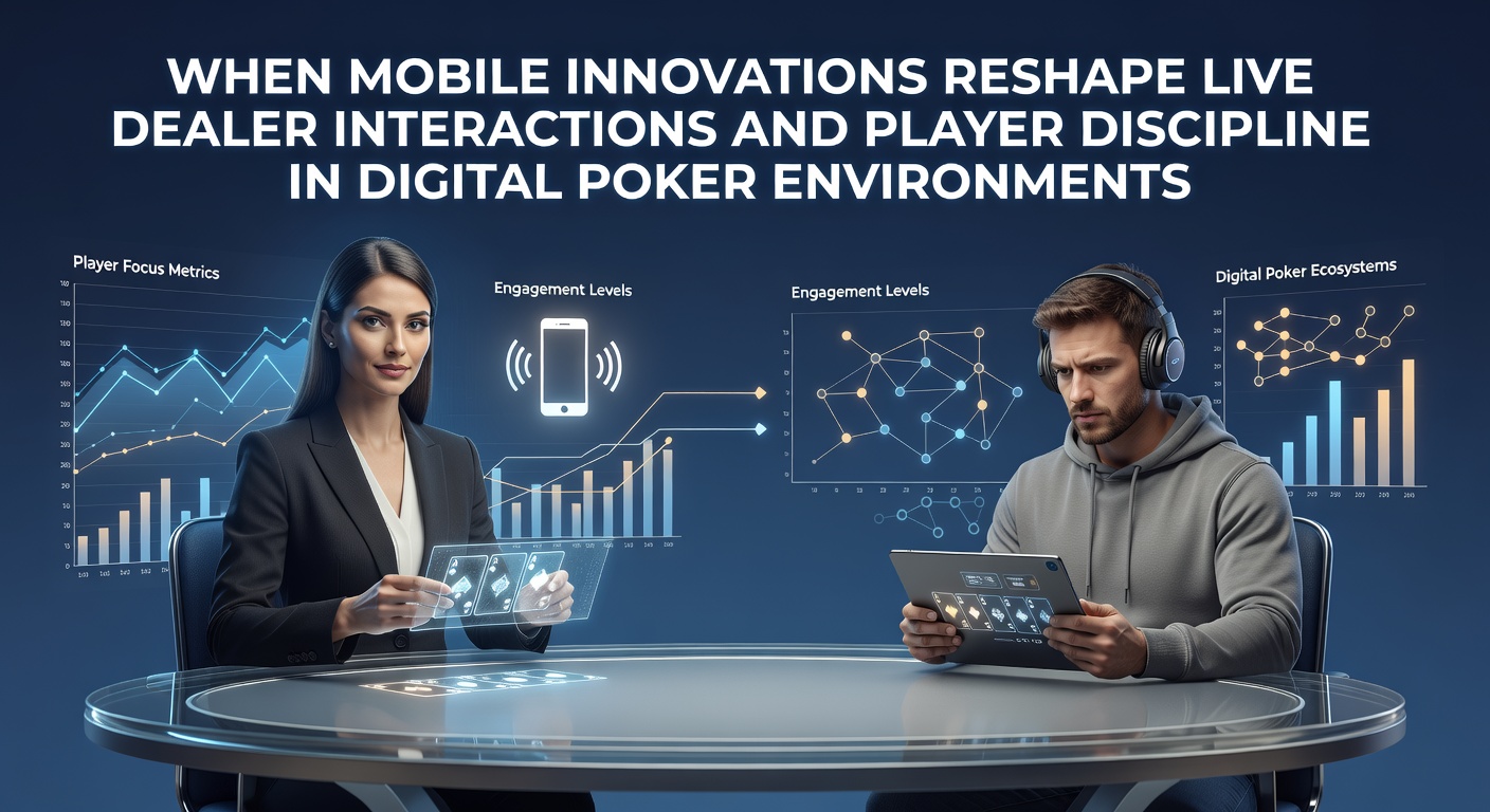 Mobile poker app displaying live dealer table with real-time betting options and player controls